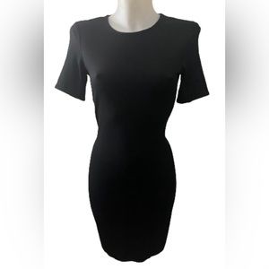 Wilfred Mignonne Mini Dress Women’s Aritzia Black Stretch Knit Zip Small